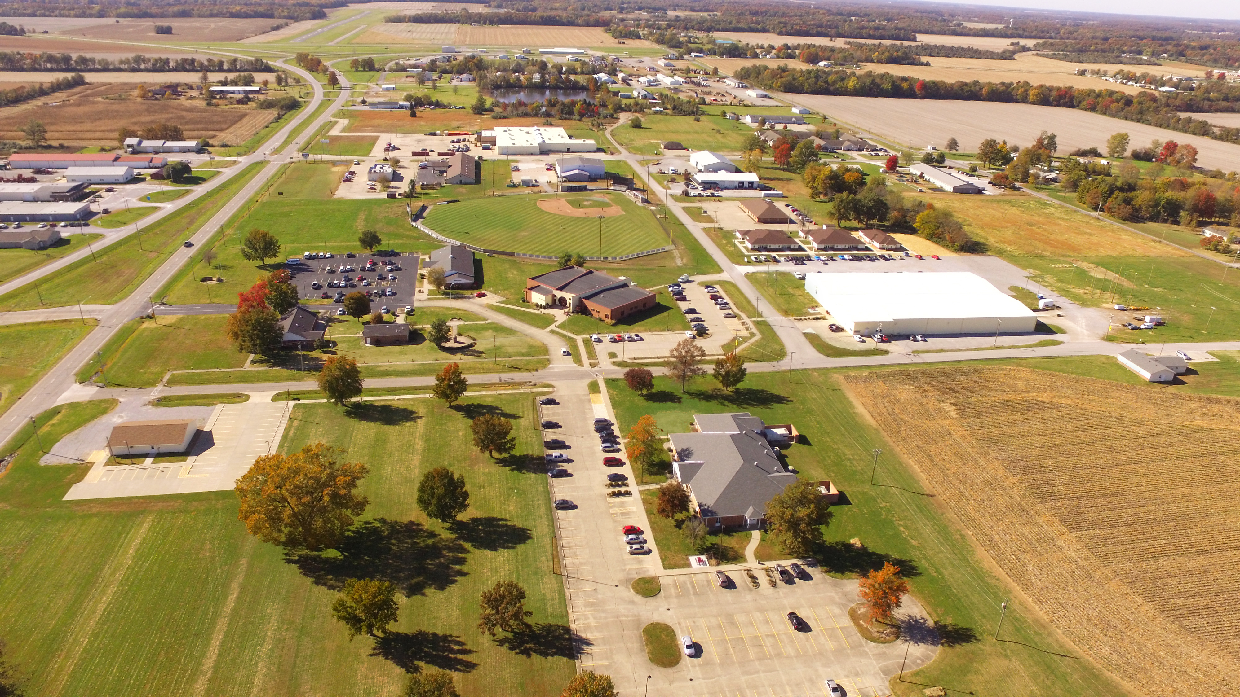 Drone image of FCC campus