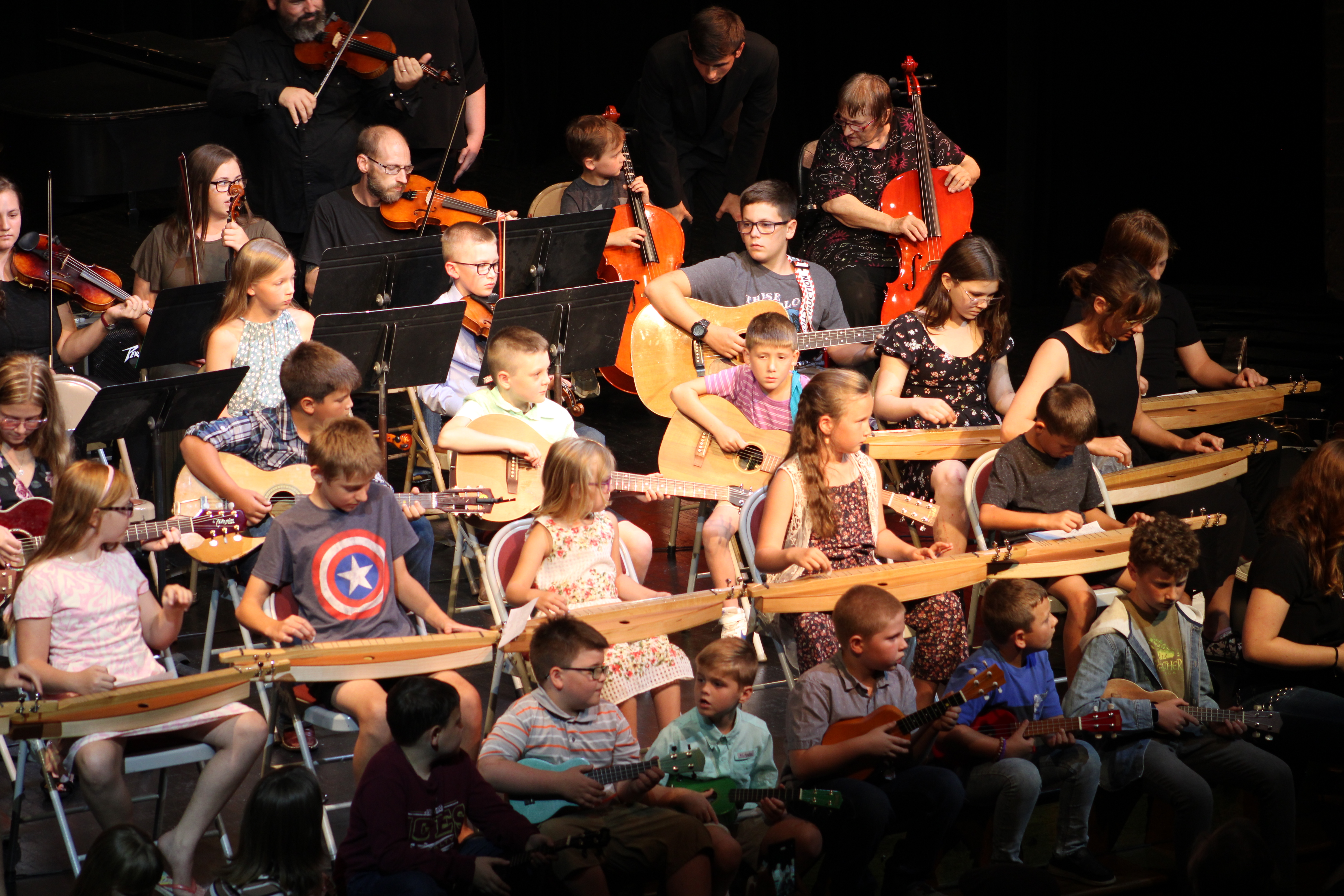 WVAC Music Camp performers with their instruments