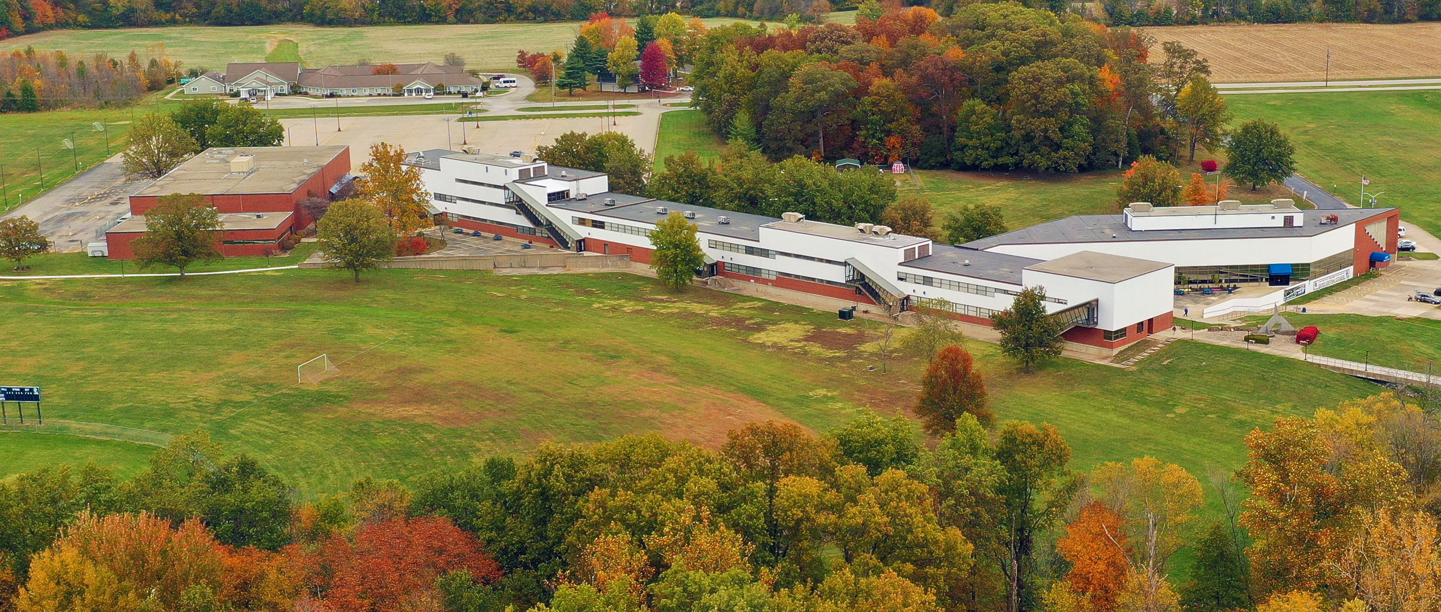 Arial photo of wattleworth hall