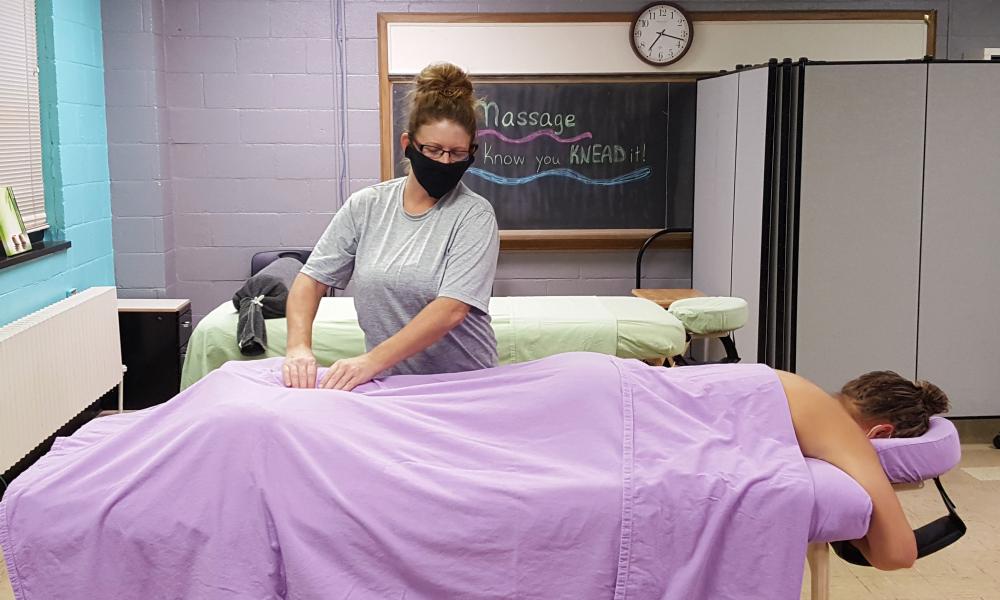 Photo of student giving a massage