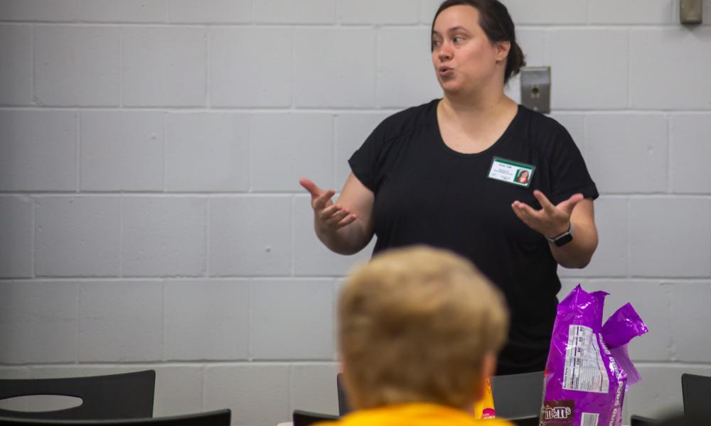 Erin Volk presents to Dual Credit Orientation