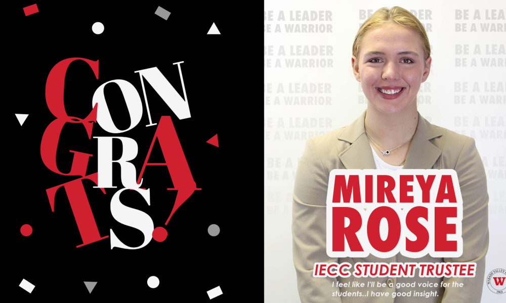 Congratulations Image of Mireya Rose - WVC Student Trustee