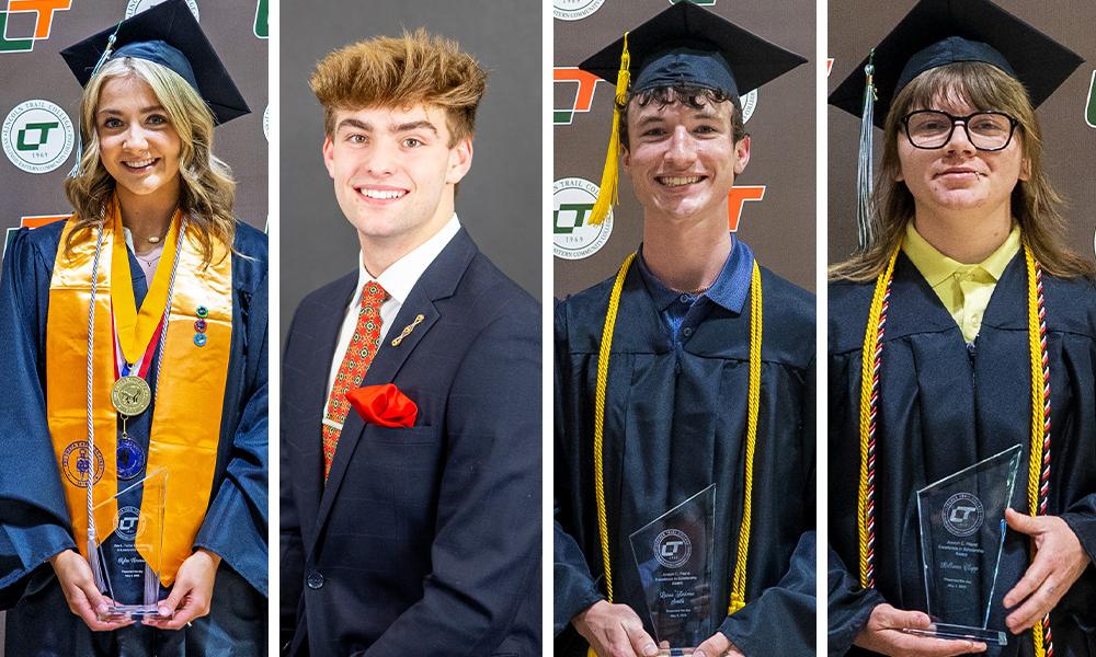 LTC Student Award Winners, left to right, Kylee Hosman, Sean Stone, Lucas Smith, and Kelliann Clapp.