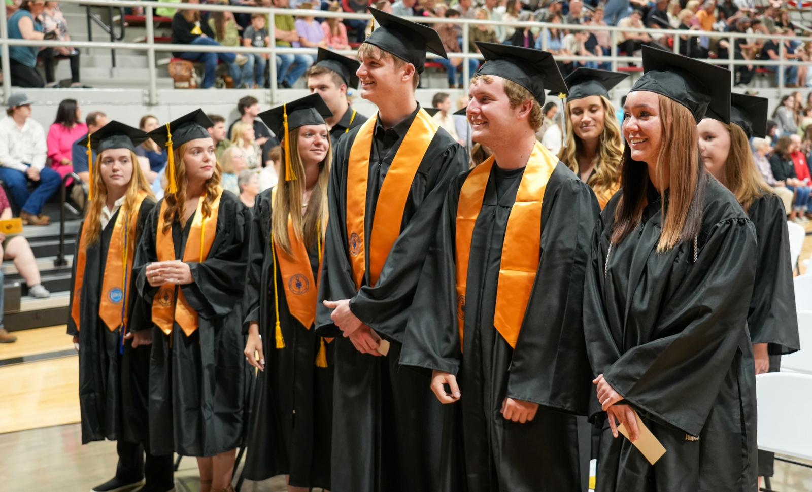 Group of students graduating 