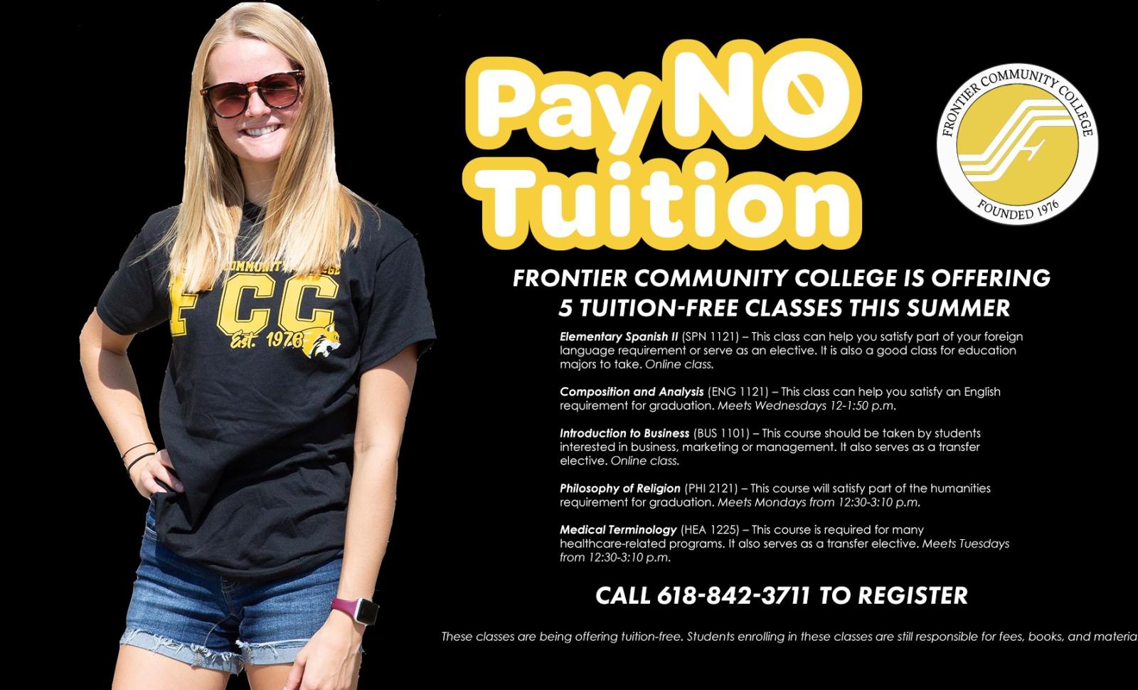 Tuition Free Summer Classes