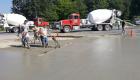 Cement being poured at OCC