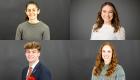 Headshots of Guadalupe Amicone, Madisyn McIntosh, Sean Stone, and Abigail Vaughn