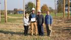 Academic Advisor Kara Blanton, Maddox McElravy, EDS Instructor Dustin Wiggins and Chief Academic Officer & Dean of Instruction Paul Bruinsma; Photo is of Maddox being a recipient of the Steve Rafferty Memorial Scholarship