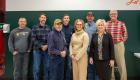 A photo featuring representatives from Lincoln Trail College, Nucor Skyline, the Lincoln Trail College Foundation, and Olney Central College