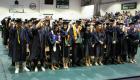 Lincoln Trail College graduates move their tassels at the end of Commencement