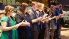 Members of Lincoln Trail College's Nursing Class of 2025 recite the Florence Nightingale Pledge