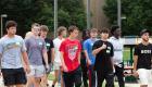 A group of students tours Lincoln Trail College during New Student Orientation