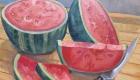 Kistler's still life painting of sliced watermelon