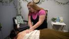 A Massage Therapy Student gives a massage 